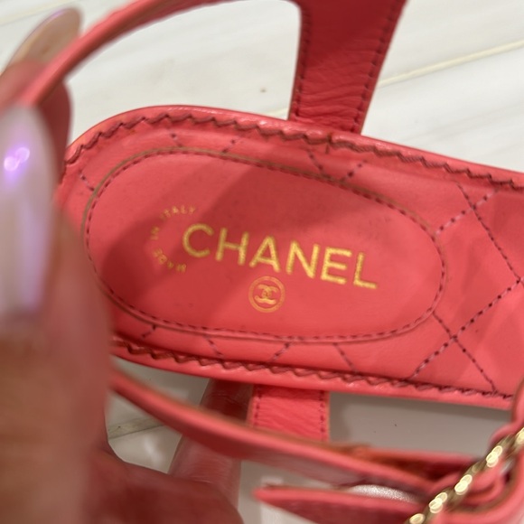Chanel block heel sandals - Picture 4 of 7